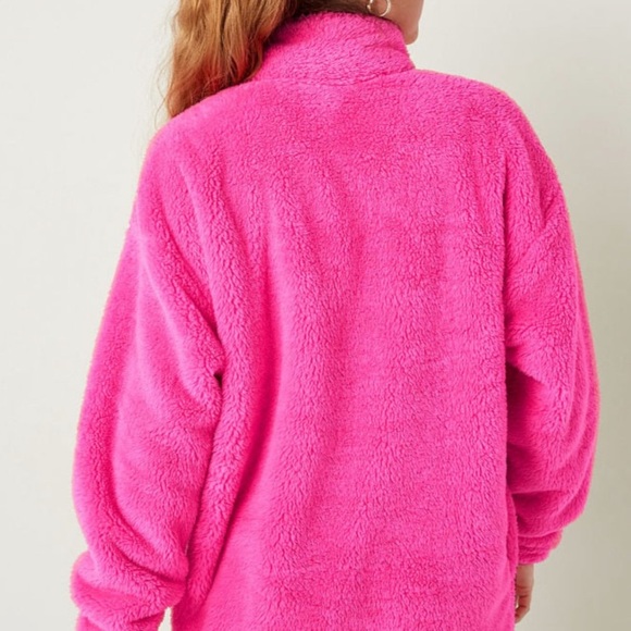Victoria’s Secret PINK - RARE color Atomic Pink - Teddy Full-Zip Jacket - Picture 5 of 5